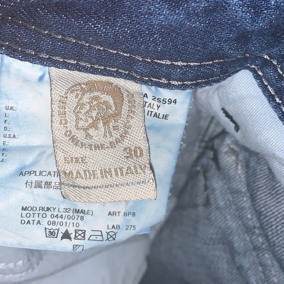 DIESEL RUKY Wash 008P8 MEN’S JEANS 30x32 - Picture 5 of 5